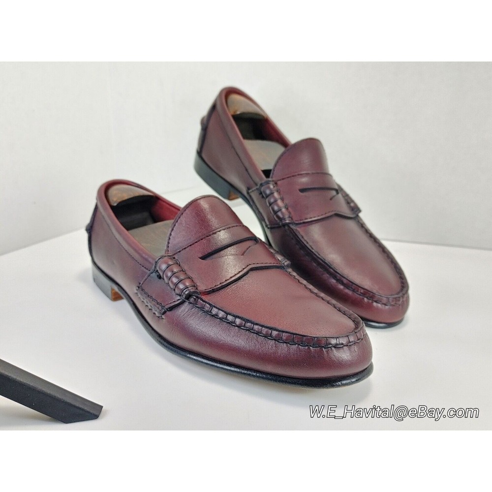 Footjoy® Men's Oxblood Penny Loafers #79142 Size 10 C (Narrow)